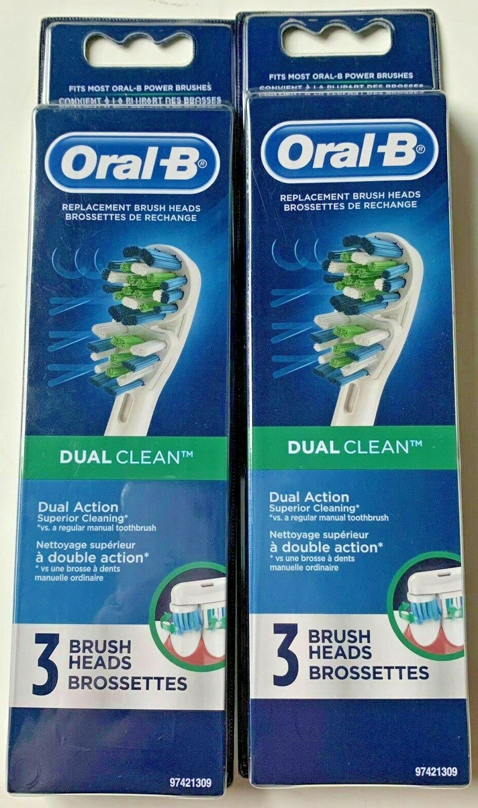 6 Pack Oral-B Dual Clean Replacement Toothbrush Heads for Electric Toothbrushes