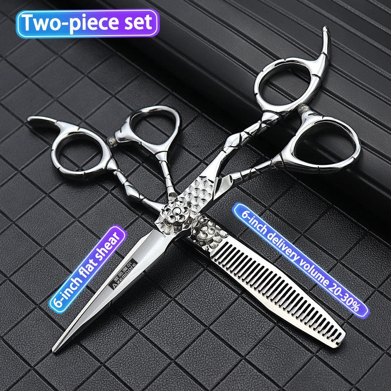 Professional Barber Scissors Set - Hair Cutting & Thinning Shears, 6 Inch