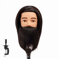 Male Mannequin Head with Human Hair for Hairdressing & Styling Practice
