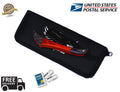 Wood Handle Straight Edge Barber Razor with 10 Blades - Folding Shaving Knife