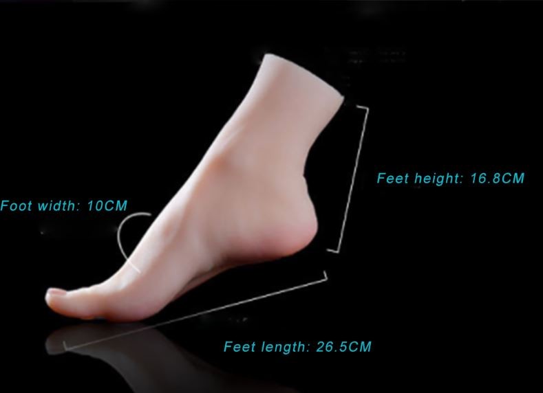 Realistic Silicone Male Foot Model for Shoe Display and Anatomical Study - 26.5cm EUR 44