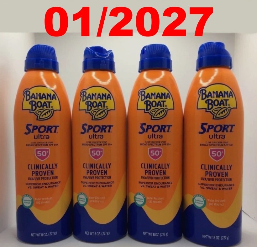 Broad Spectrum SPF 50 Sunscreen Lotion - Water & Sweat Resistant, Pack of 4 Cans