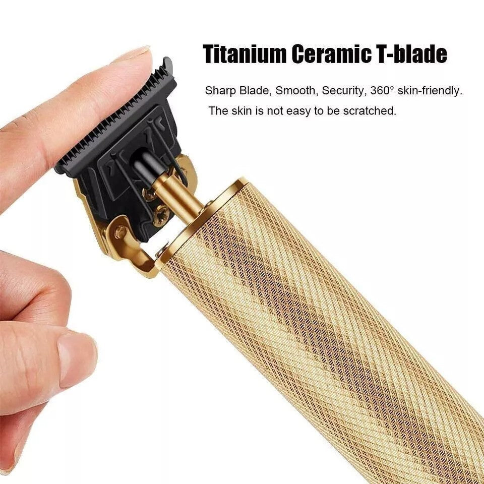 Professional Cordless Beard Trimmer with T-Blade for Detailed Grooming