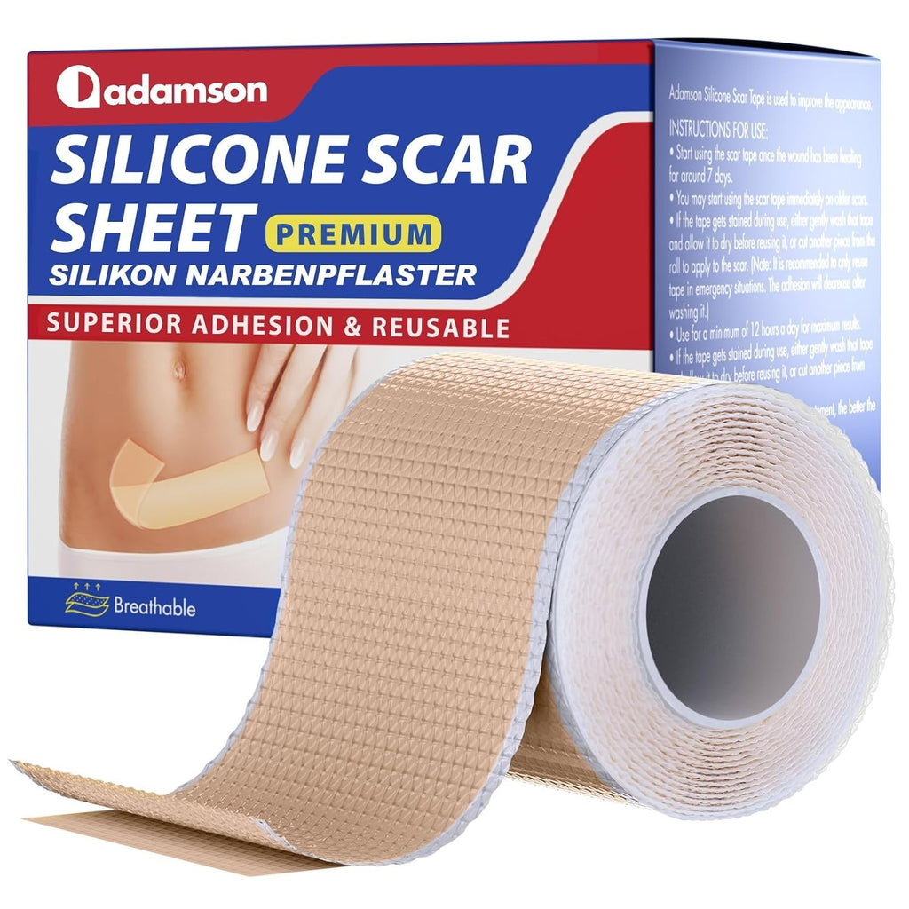 Silicone Scar Tape for Surgical & Keloid Scars - Reusable, Flexible & Breathable