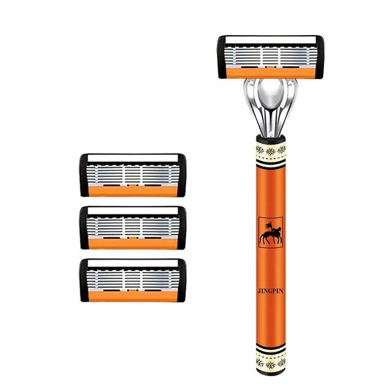 Men's Safety Razor Set with Replaceable Stainless Steel Blades - Multiple Variants