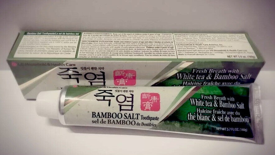 Bamboo Salt Toothpaste 160g - Fresh Breath & Sensitive Teeth Relief, 4 Pack