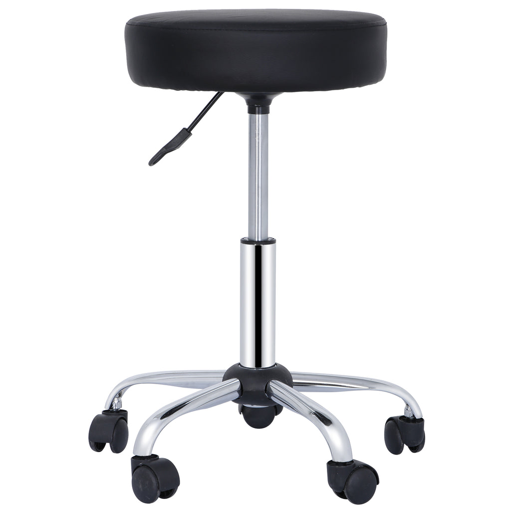 Adjustable Hydraulic Salon Rolling Stool with Swivel Wheels for Hair & Beauty