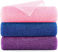 Extra-Long African Net Sponge 3-Pack, Exfoliating Back Scrubbers for Shower