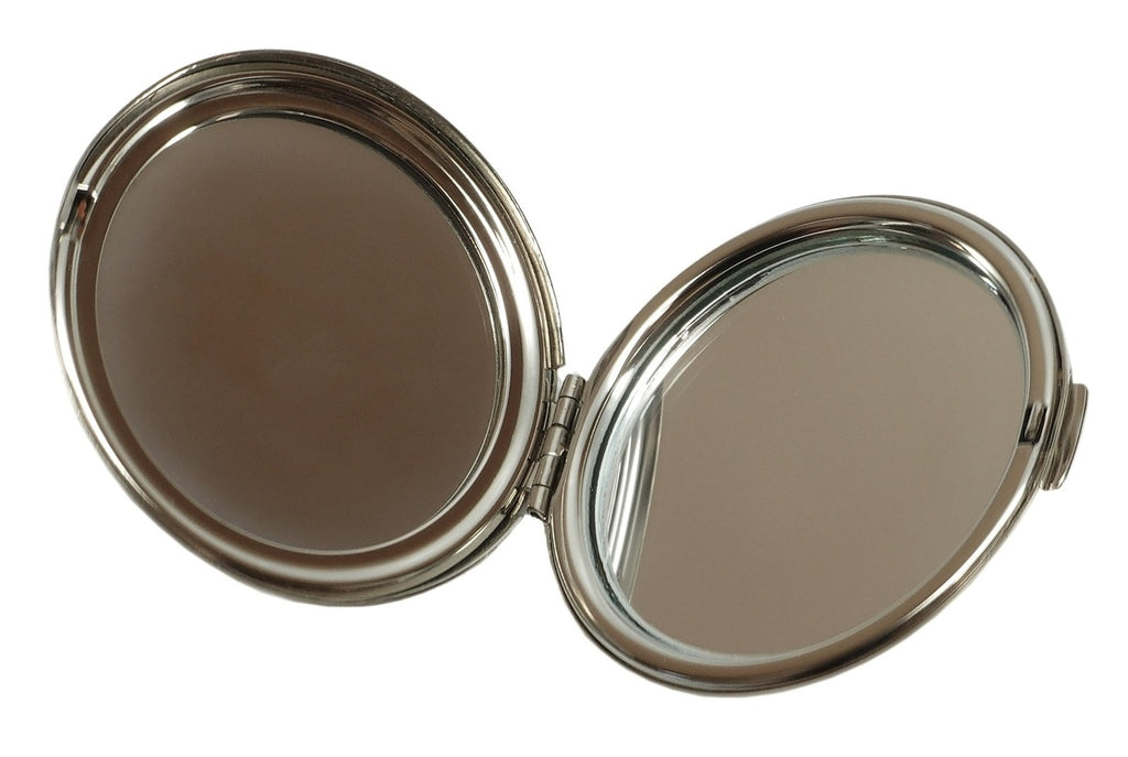 European Handmade Magnifying Mirror in Black Purse with High Heel Design