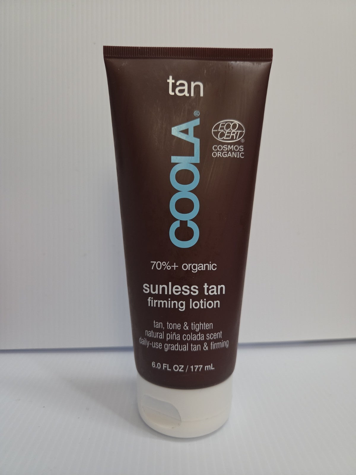 Organic Sunless Tan Firming Lotion - Self Tanner Pina Colada 177ml Vegan