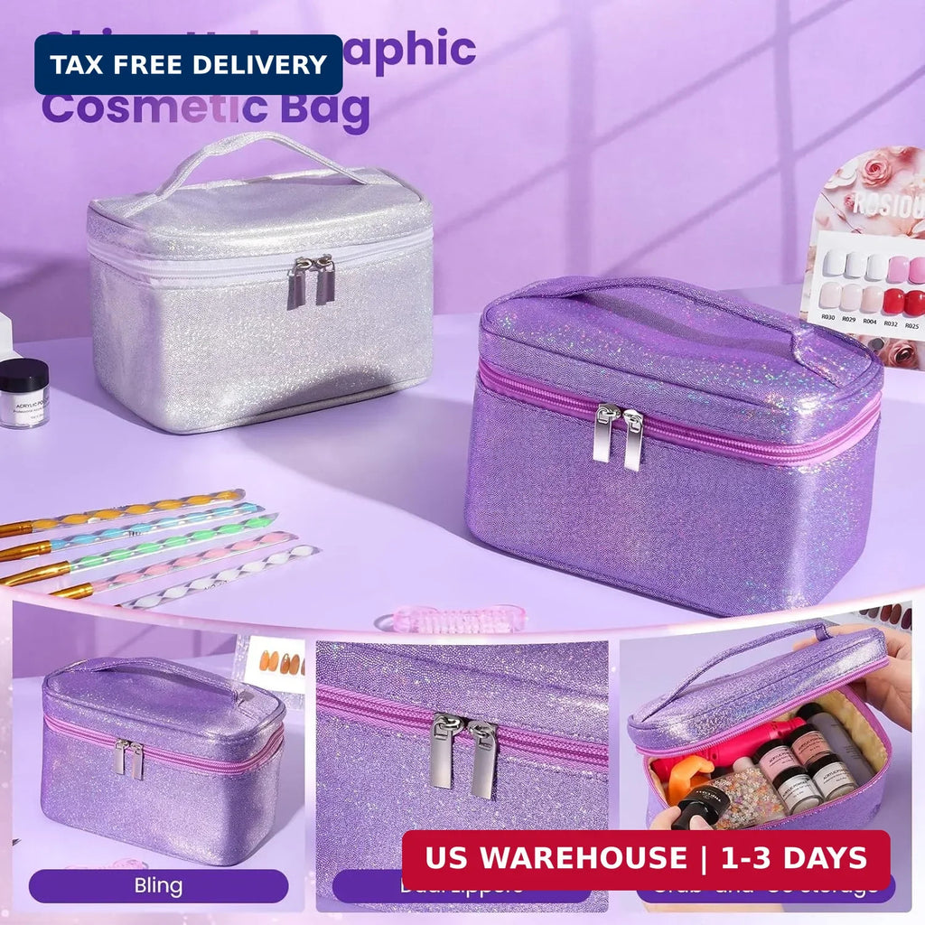 Beginner Nail Art Kit with Acrylic, Glitter Powder & Tools