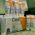 CeraVe Hydrating Mineral Sunscreen Pack - Lightweight SPF 30, 15 Bottles