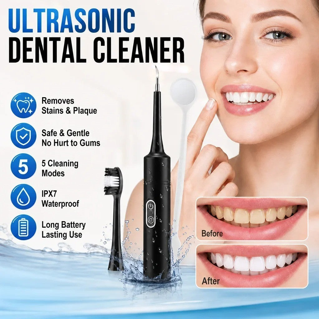Electric Dental Scaler with 5 Modes, LED Light & USB Rechargeable