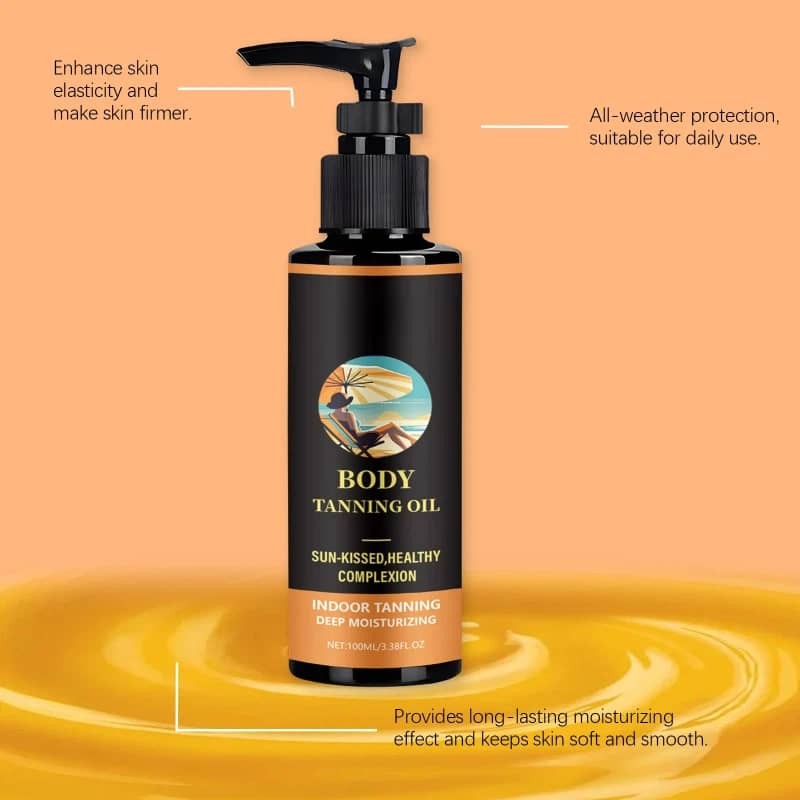 Natural Outdoor Beach Tanning Oil with Moisturizing Body Oil
