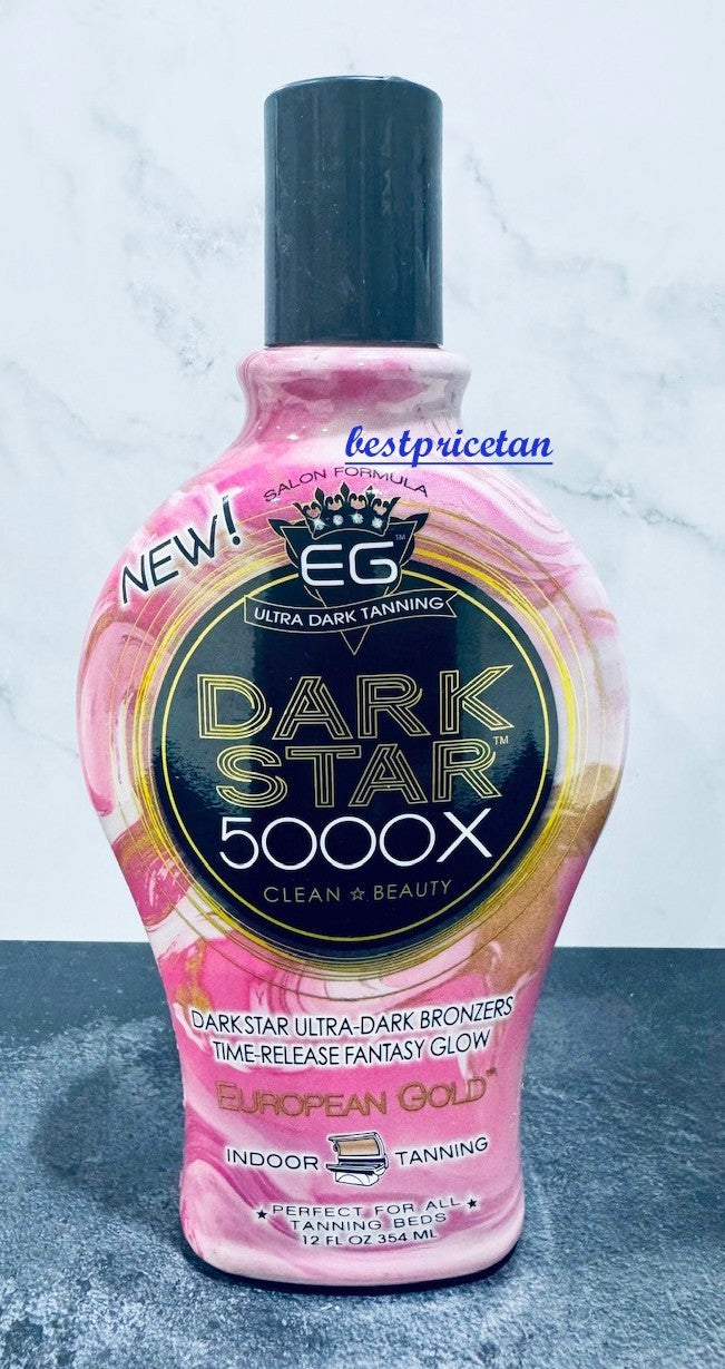 Dark Star 5000X Ultra Dark Bronzer Tanning Lotion 12 Oz - Vegan & Paraben-Free