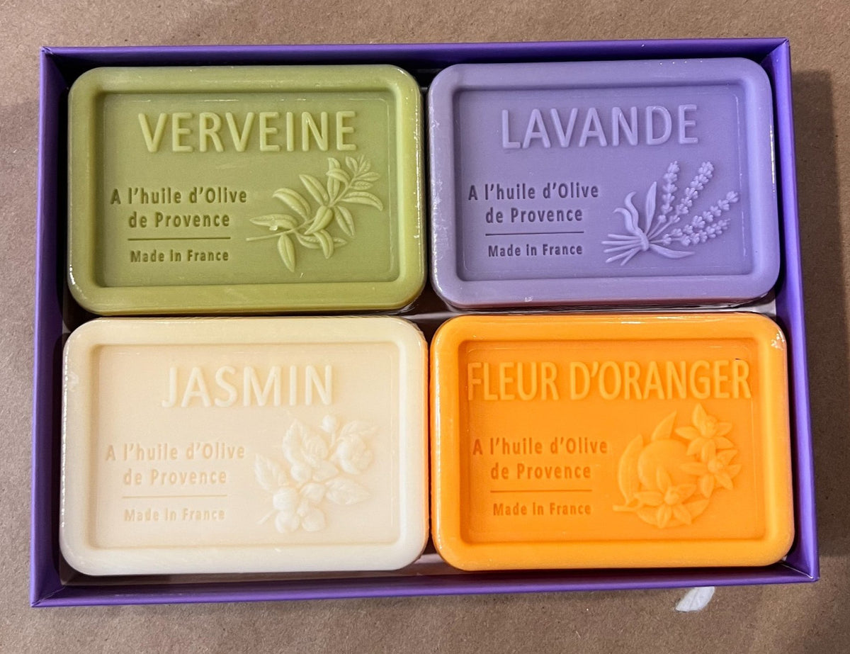Olive Oil Scented French Soap Set - 4 Pack, Natural & Fragrant