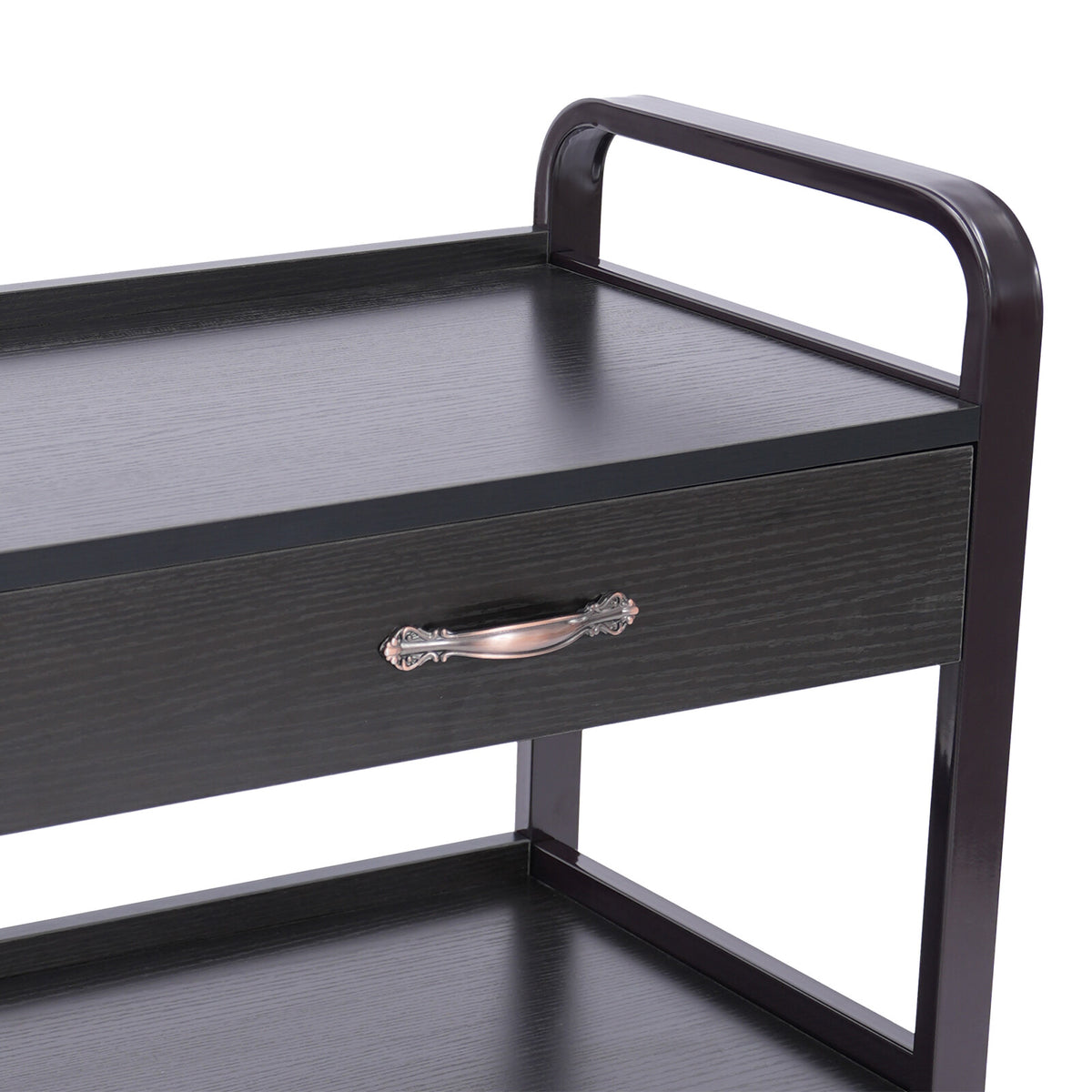 Salon Trolley Cart Rolling Station with Drawer & Cabinet for Beauty & Barber Use