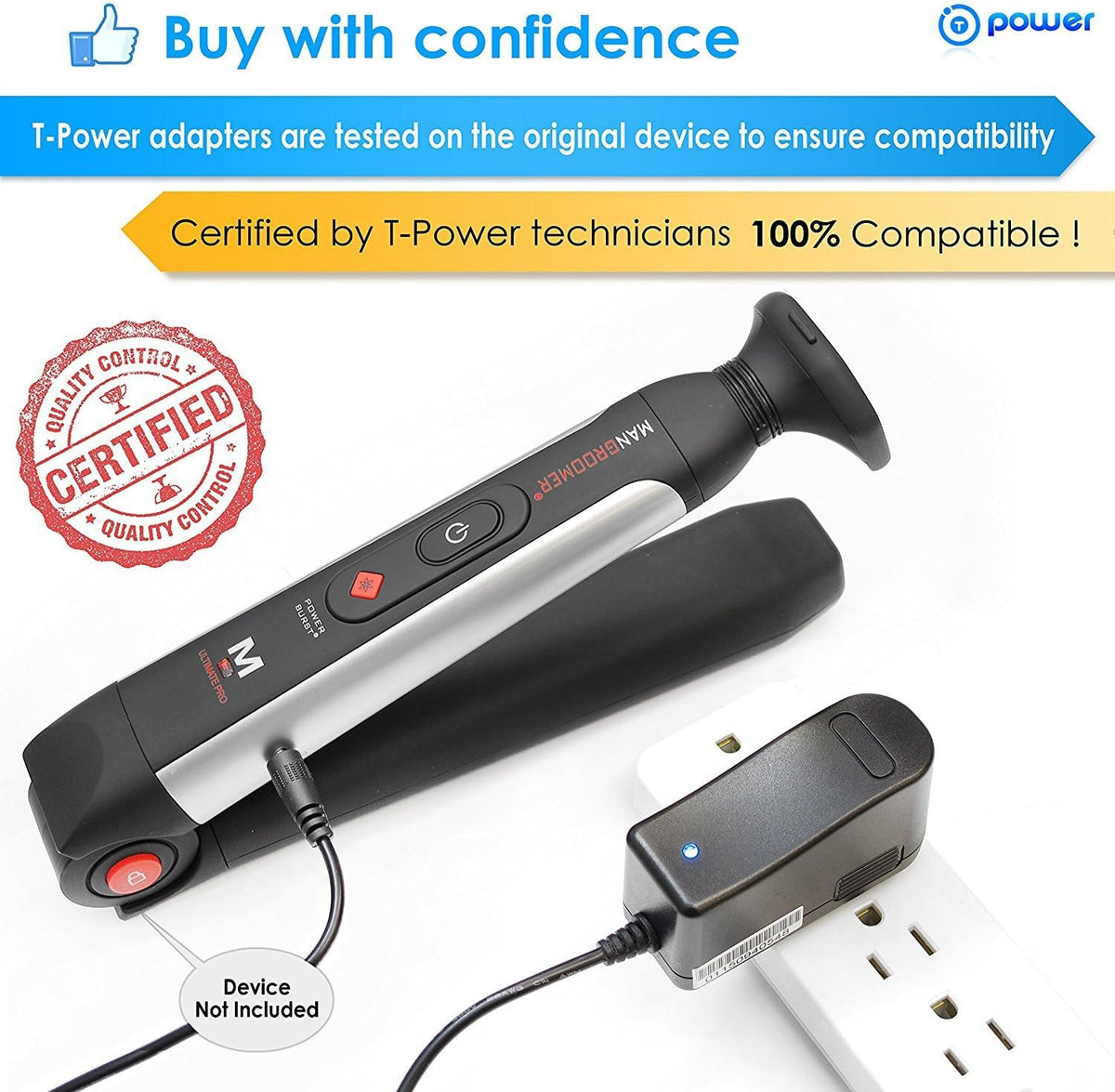 Back Shaver Charger Compatibility for Mangroomer Lithium Max & Pro Models