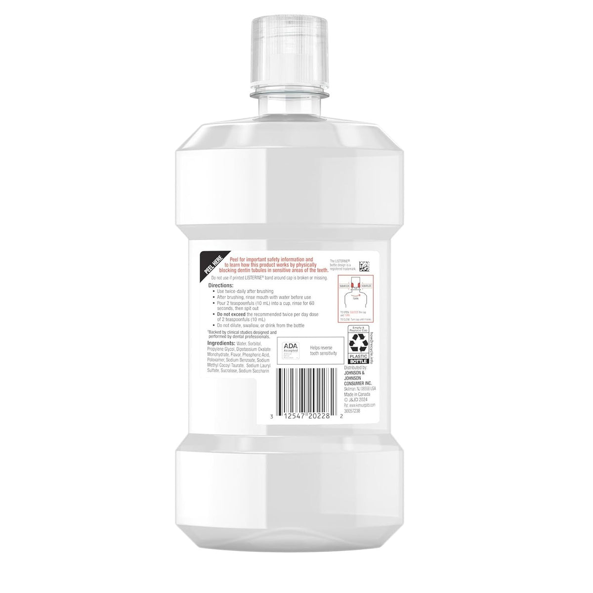 Listerine Sensitivity Mouthwash Alcohol-Free Fresh Mint, 500 mL - 2 Pack