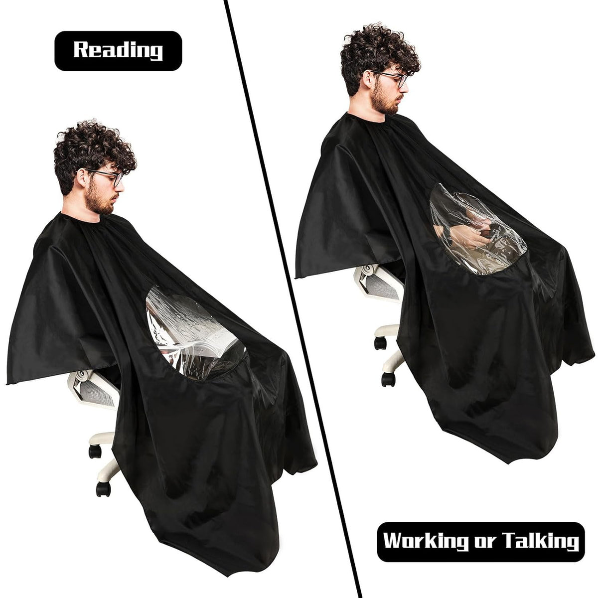Professional Barber Capes for Haircutting with Adjustable Design and Viewing Window