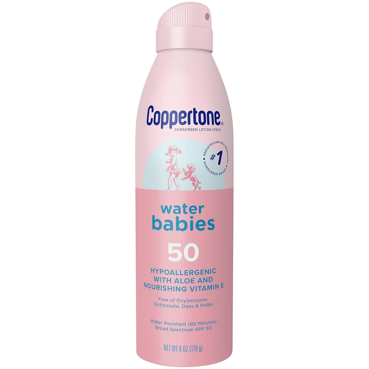 Baby Sunscreen Spray SPF 50 - Water Resistant UV Protection 6oz Pack of 3