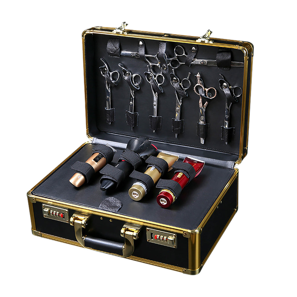 Barber Tool Organizer Case with Lock - Portable Hairdressing & Makeup Storage