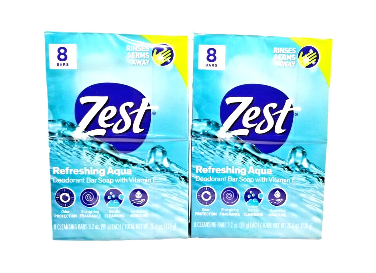 Refreshing Aqua Bar Soap with Vitamin E - 16 Bars, 3.2oz Each