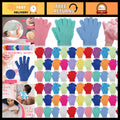 Exfoliating Bath Gloves - Double-Sided Scrub Mitts in 13 Colors, 100 Pcs