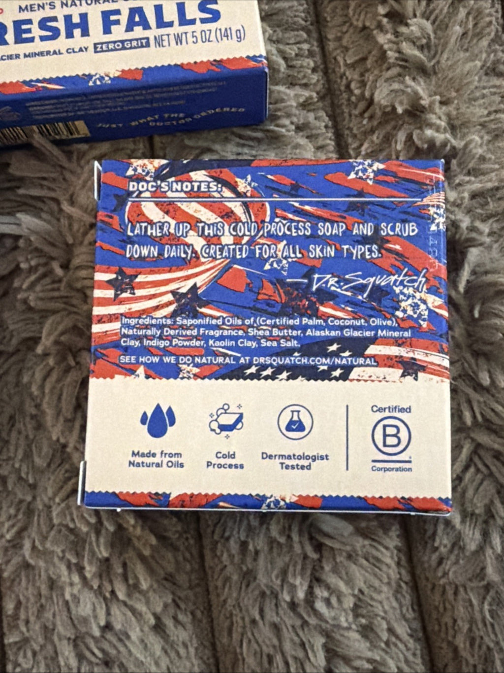 Dr. Squatch Freedom Fresh Deodorant Bar - Limited Edition 2026 Declaration Pack of 6