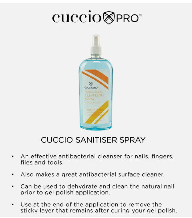 Antibacterial Nail & Hand Cleansing Spray 16 fl oz for Nail Prep & Sanitizing
