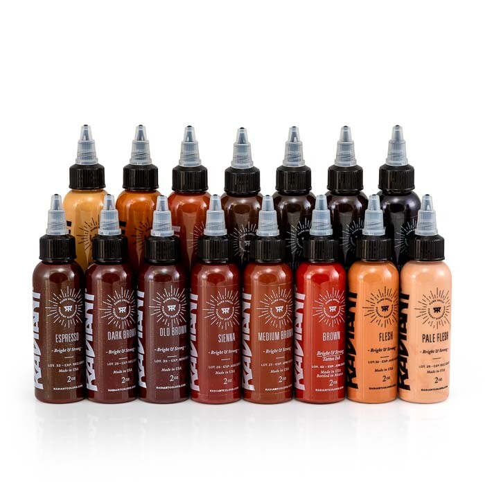 Tattoo Ink - Brown Inks 1/2 oz 1 oz 2 oz - Radiant Colors