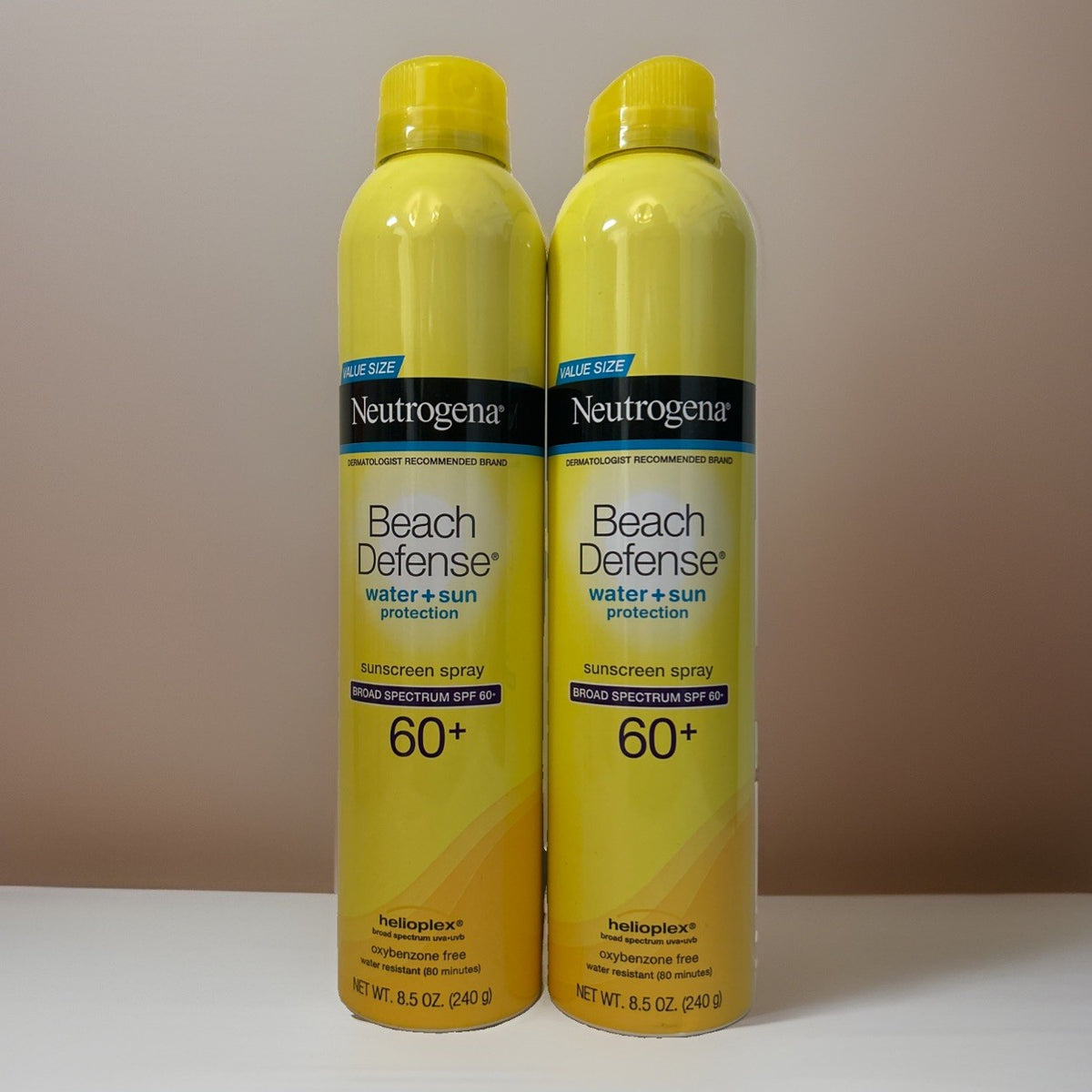 SPF 60+ Sunscreen Spray Lotion 8.5 oz - 2 Pack, Beach & Outdoor UV Protection