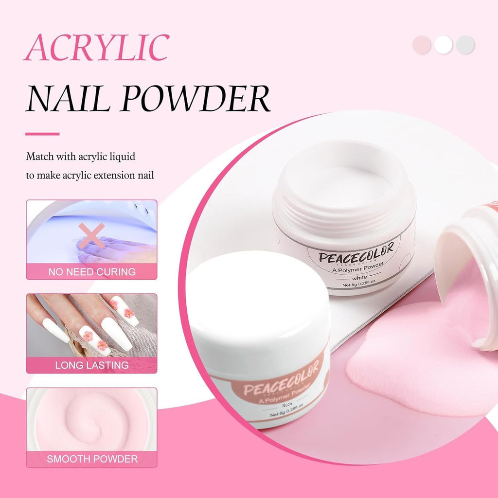 Professional Acrylic Nail Kit with Drill and UV Light for DIY Manicure