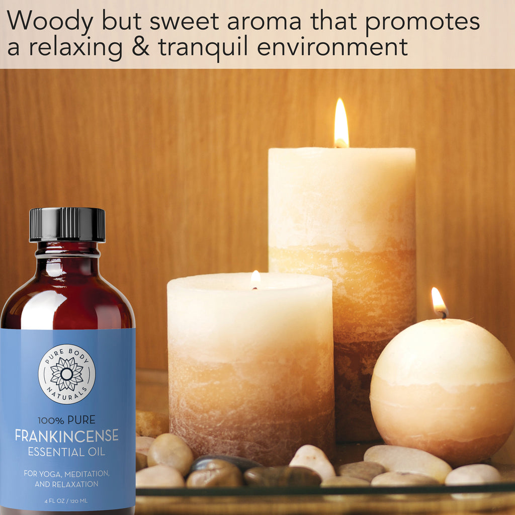 Frankincense Essential Oil - 4 fl oz Pure Body Naturals Aromatherapy & Skin Care