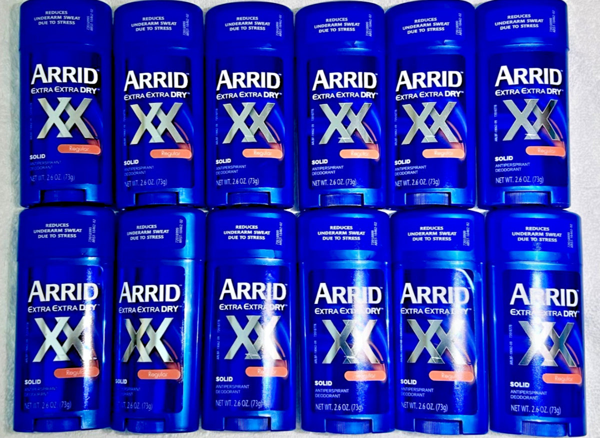 12 Pack Arrid Extra Extra Dry Antiperspirant Deodorant 2.6oz for Men & Women