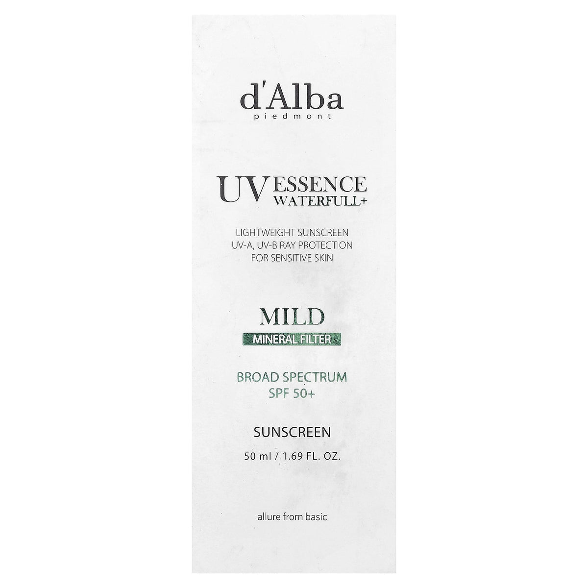 Mineral Sunscreen SPF 50+ Waterfull UV Essence for Sensitive Skin 50ml