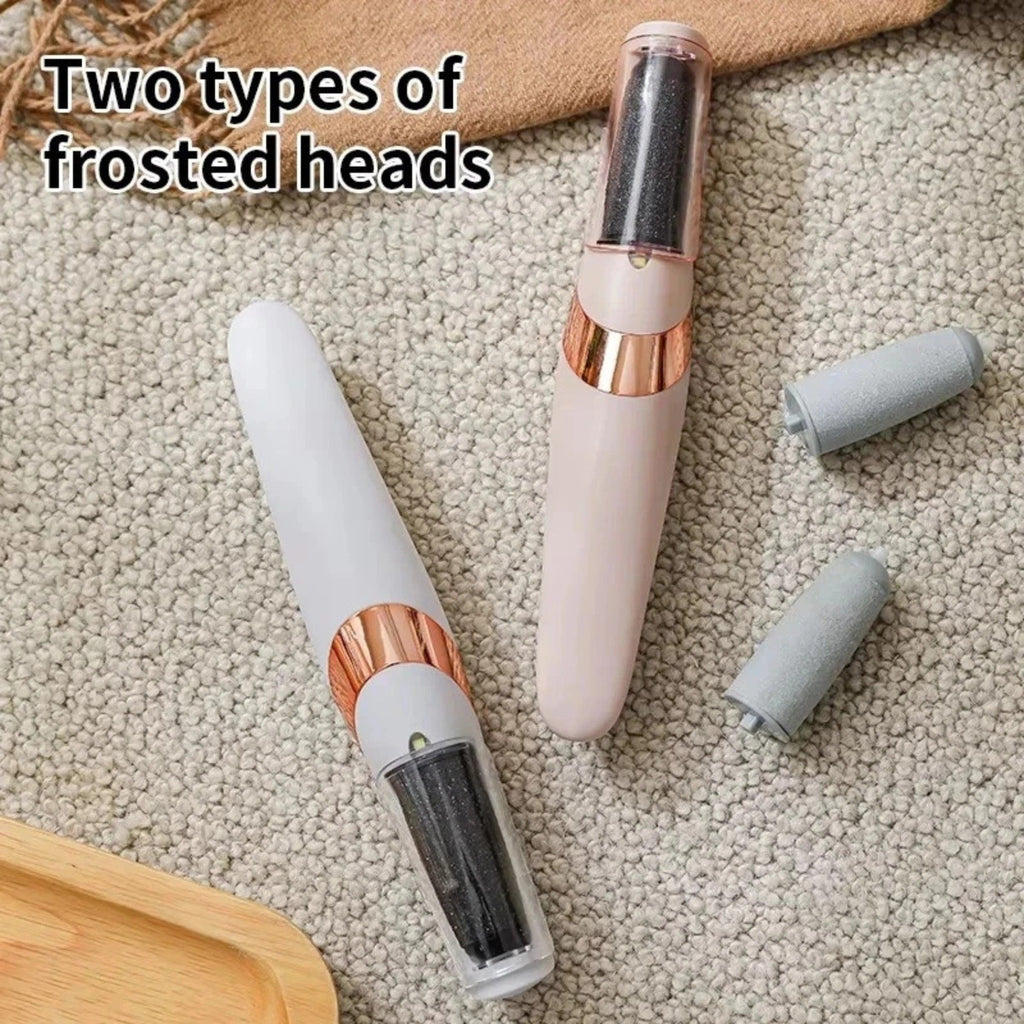 Electric Foot Callus Remover for Pedicure - Rechargeable Foot File with LED Light
