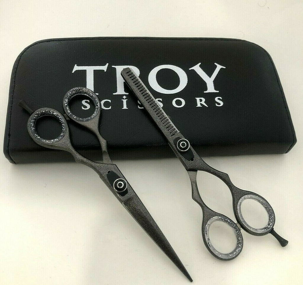 Professional Hair Cutting and Thinning Scissors Set - 5.5 Inch Japanese Steel Barber Shears