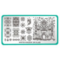 Maniology Nail Stamping Plate BM-XL485 Winter Kingdom with Sleeve - Nail Art Tool