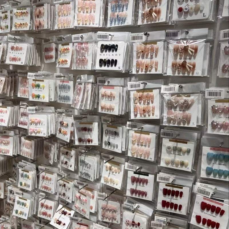 Handmade Press-On Nails Set 100pcs - Mix of 10 Paris Style Fake Nails