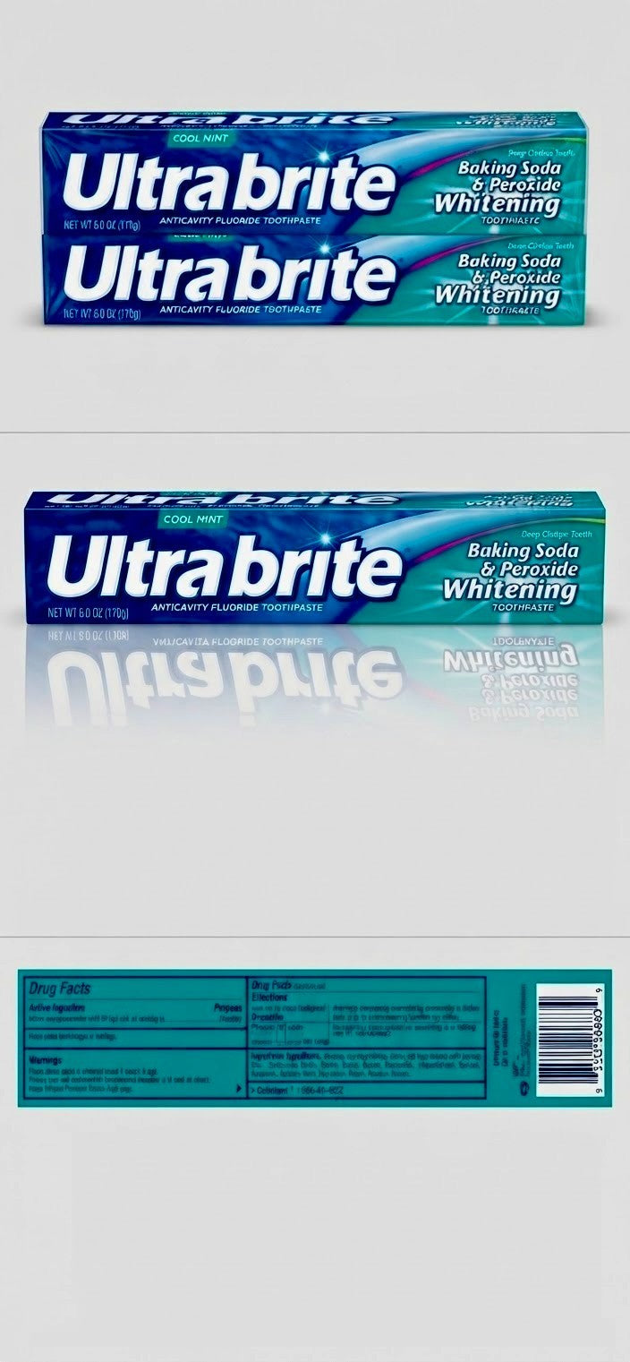 Whitening Fluoride Toothpaste 2 Pack - Deep Clean, Cavity Protection & Fresh Mint