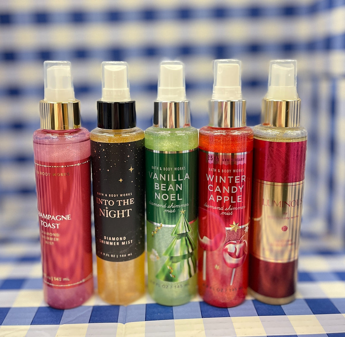Bath & Body Works Diamond Shimmer Mist 5 Pack - Assorted Fragrances 4.9 Fl Oz