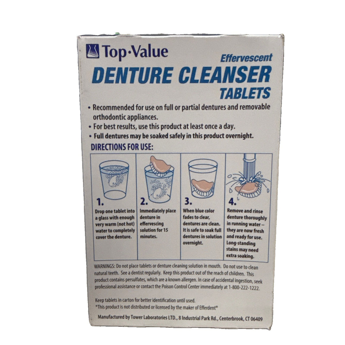 Denture Cleanser Tablets 3-Pack - 270 Total Cleansing Tablets