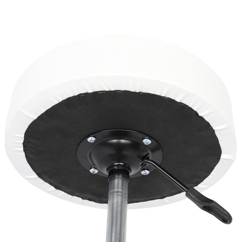 Adjustable Height Swivel Salon & Spa Stool with Wheels - White