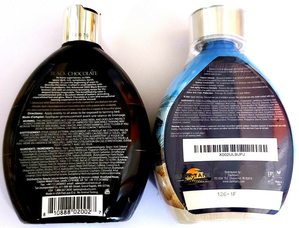 Brown Sugar Black Chocolate Tanning Bronzer & Accelerator Lotion Set - 13.5 oz