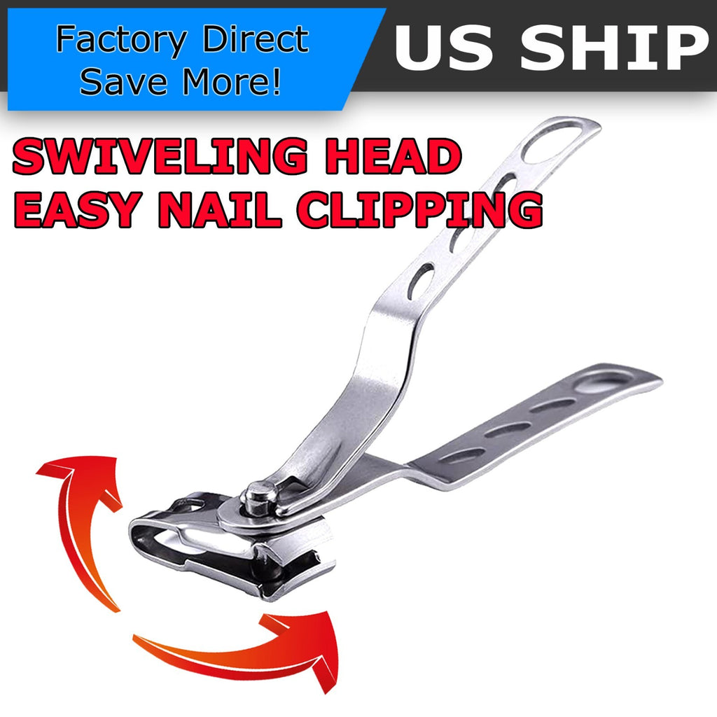 Heavy Duty Stainless Steel Toe Nail Clippers for Thick Hard Nails - Large Size