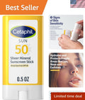 Mineral Sunscreen Stick SPF 50 for Face & Body, Water-Resistant, Sheer