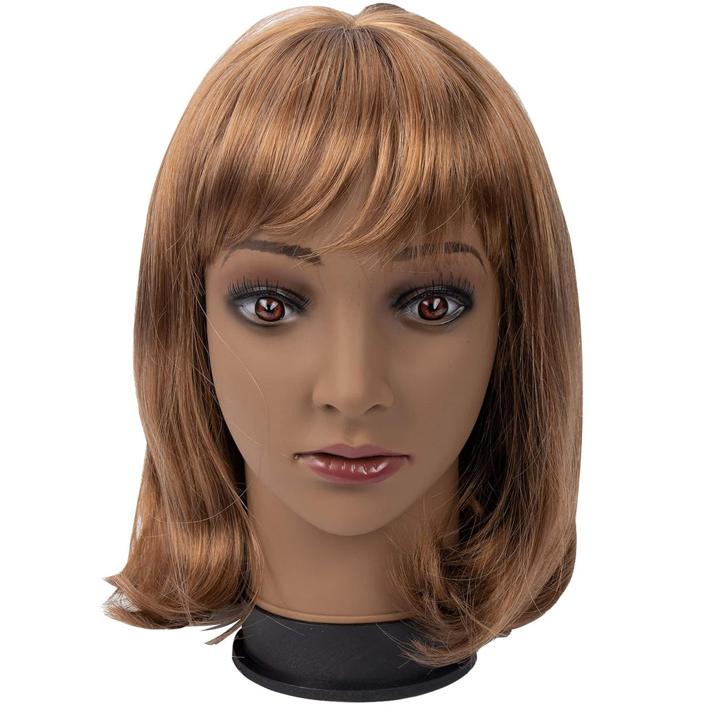 Brown Mannequin Head for Wig Making and Cosmetology Practice