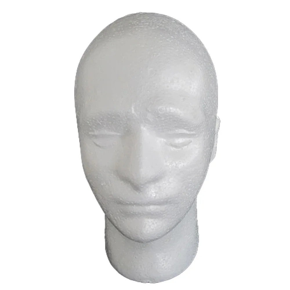 Male Foam Mannequin Head for Wig Hat Scarf Display & DIY Projects