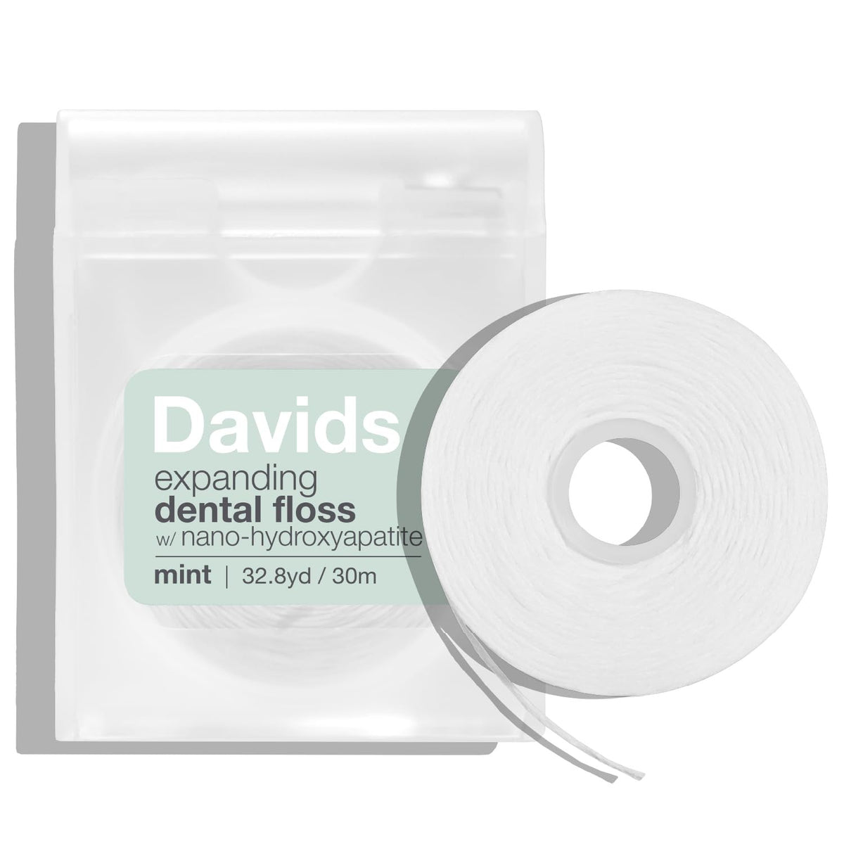 Expanding Dental Floss Refill Set with Dispenser - 196 Feet, Strong & Effective